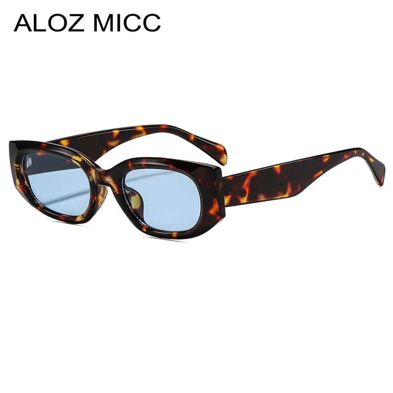 

Ins Popular Fashion Small Rectangle Women Sunglasses Vintage Brand Designer Leopard Blue Men Sun Glasses Shades UV400