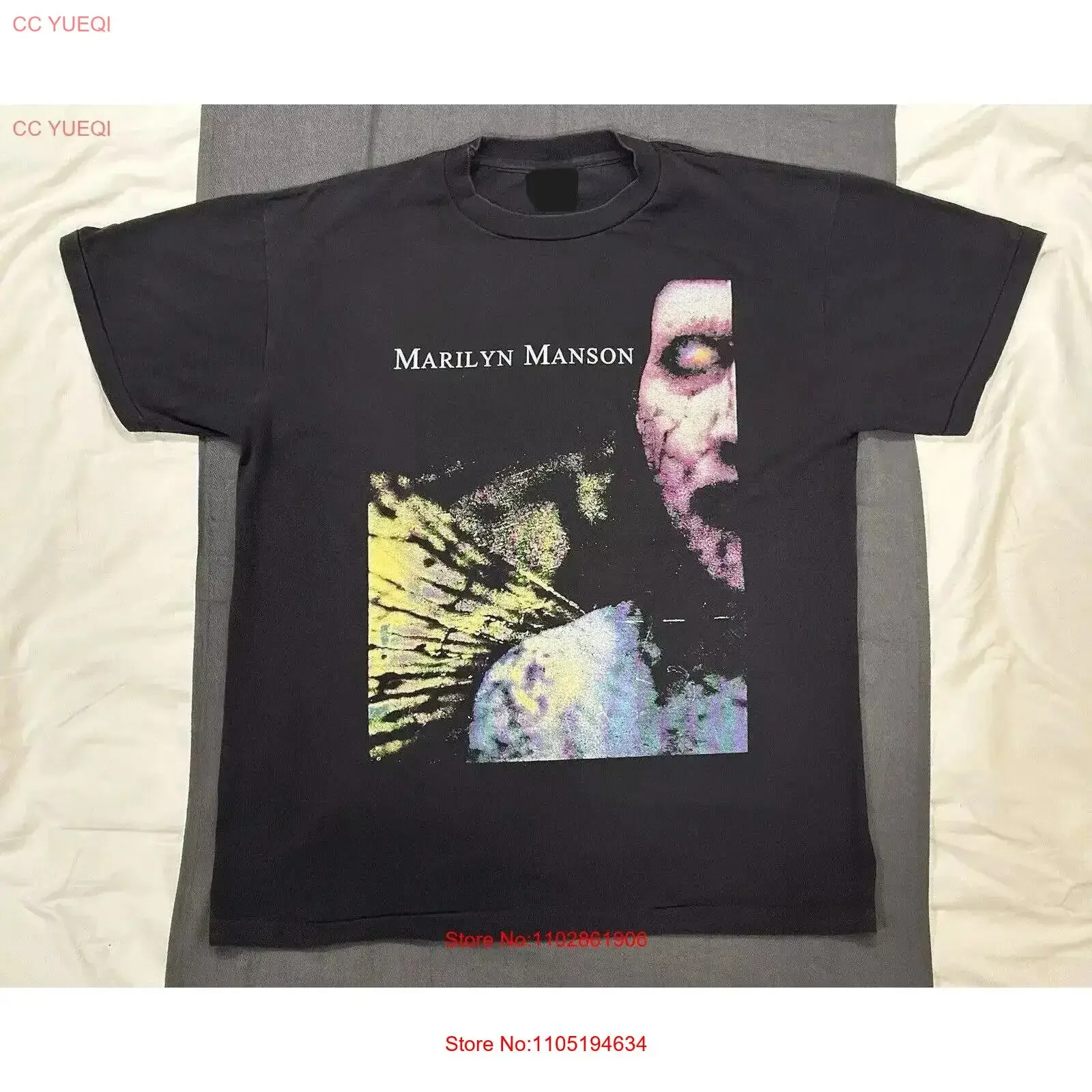 MARILYN MANSON vintage HEART MIND COMPLACENT MALICE T Shirt vintage lavé vêtements de créateurs streetwear Top pour un usage quotidien