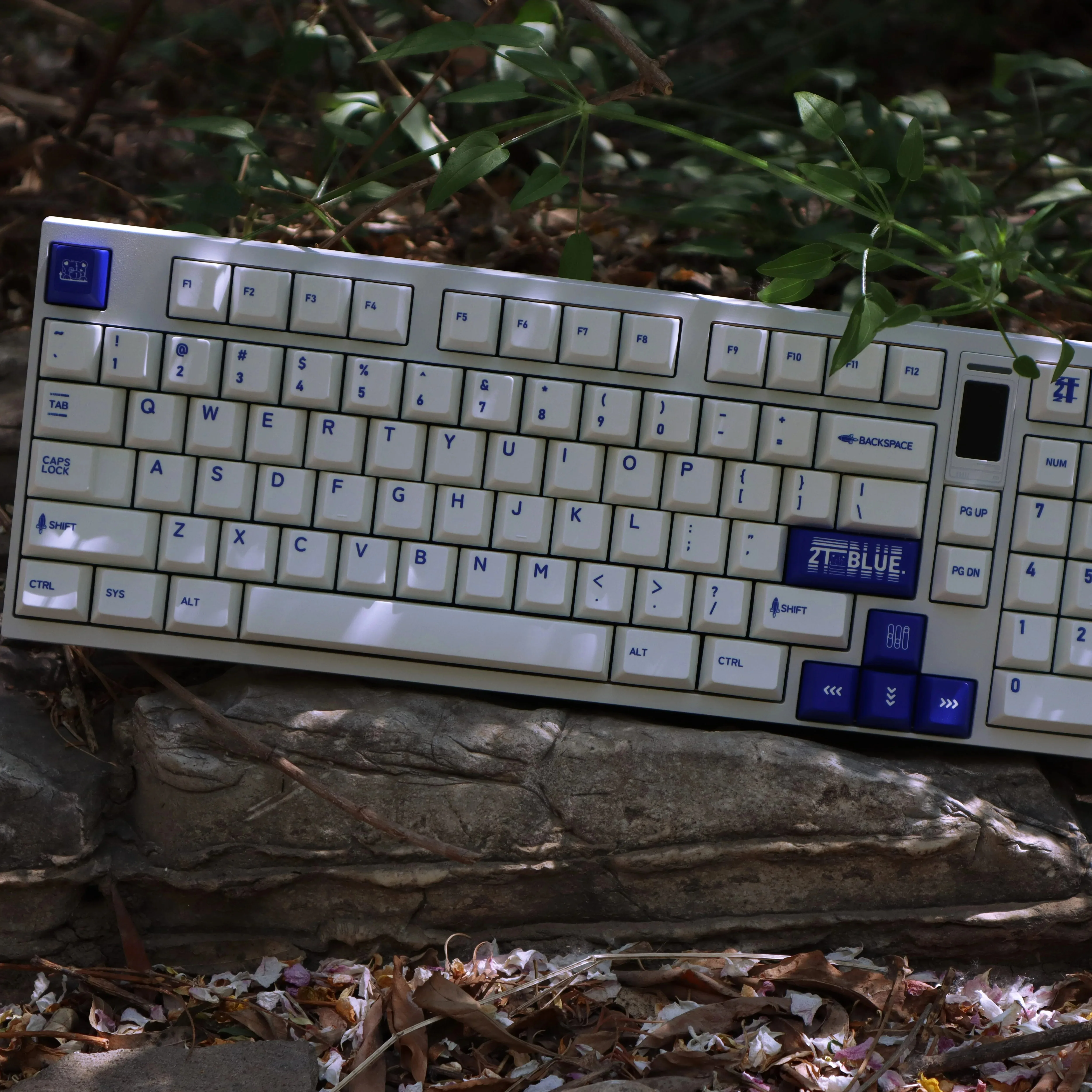 White and blue Theme PBT Keycaps Cherry Profile For Machanical Keyboard