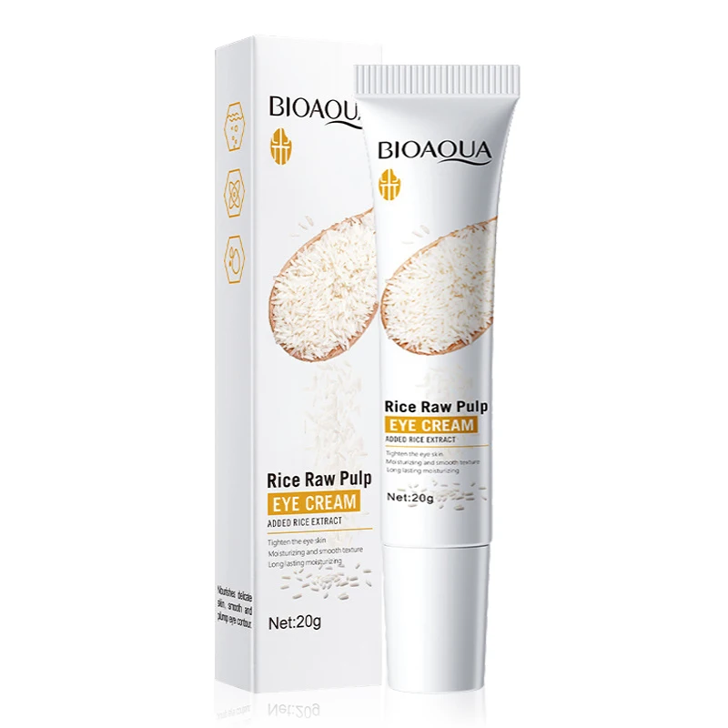 

BIOAQUA White Rice Eye Cream Lighting Eyes Firming Eye Creams Anti Dark Circle Puffiness Moisturizing Eyes Skin Care