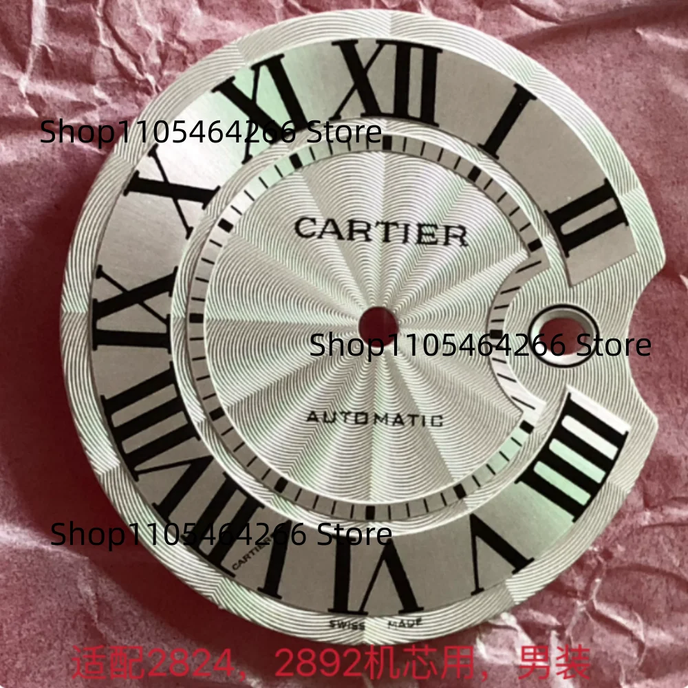 

FOR Watch accessories, substitute Cartier literal, dial, dial, surface, suitable for 2892 2824 movement men's clothing