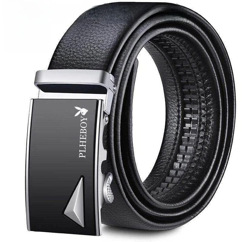 

Men's Casual Fashion Trend Leather Belt Automatic Buckle Double Layered Calfskin Gift Box Set 4cm Width Mestercock Brand