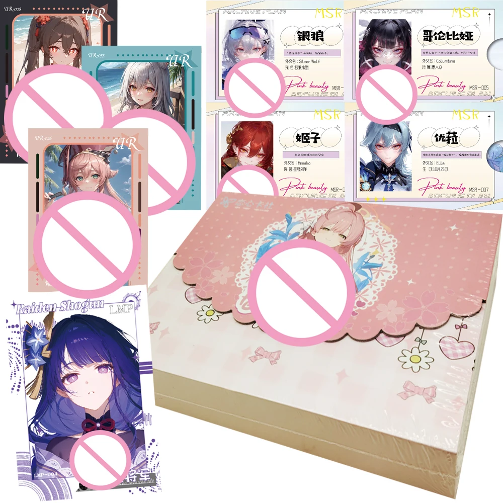 

Anime Game Pretty Girl Collection Cards Visual Feast Charming Character High Quality SSR Goddess Cards Friends Birthday Gifts