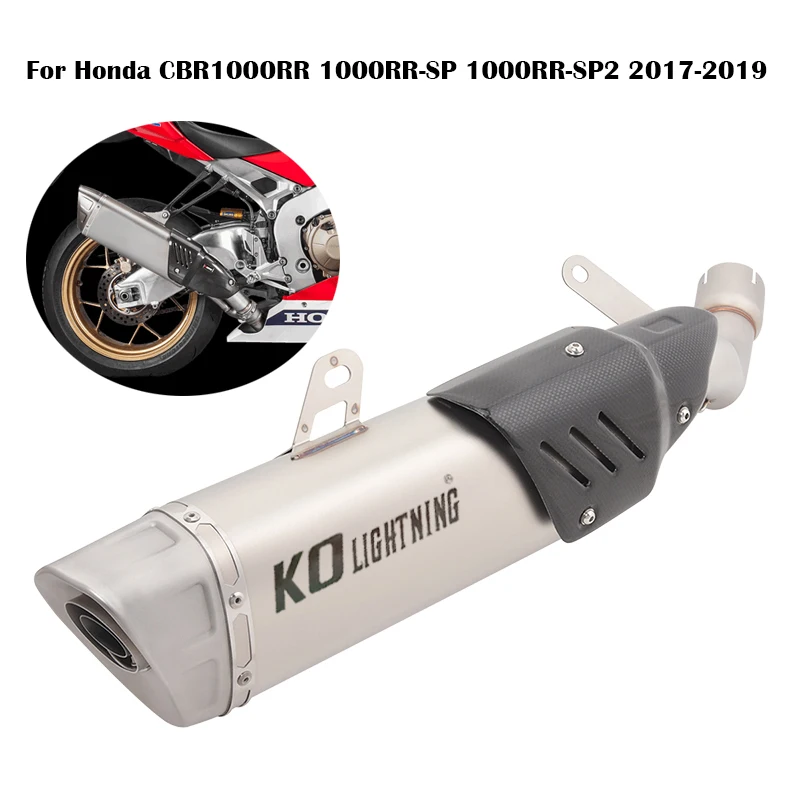 

Slip On Stainless Steel Exhaust System Muffler Link Pipe Mid Connect Tube For Honda CBR1000RR 1000RR-SP 1000RR-SP2 2017-2019