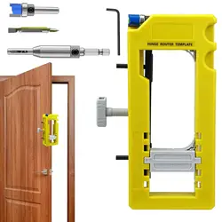 Door Hinge Mortise Jig Kit Door Hinge Router Template Cabinet Door Hinge Installation For Cabinet Furniture Hardware Accessories