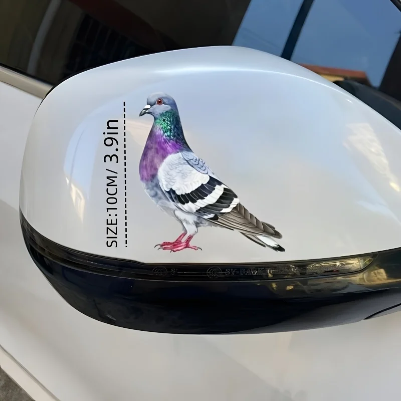 

1PC 2D Flat Pigeon Waterproof Vinyl Sticker, Realistic Bird Decal for Car, Motorcycle, Laptop & Helmet Decor
