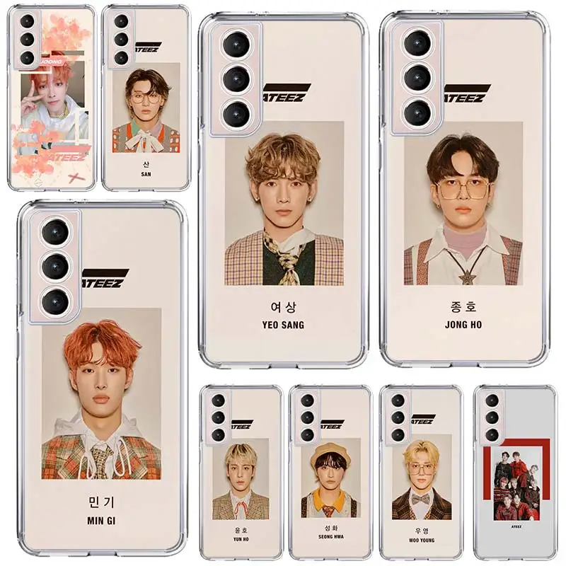 Ateez Kpop Song Mingi Phone Case Shell For Samsung Galaxy S25 S24 S23 S22 Ultra S21 Plus S20 FE S10 S25U Soft Shell Capa Funda S