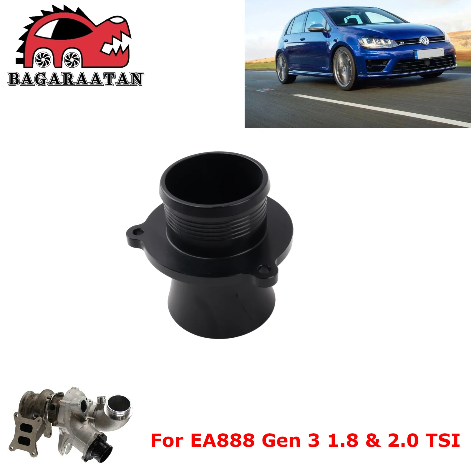 EA888 Turbo Muffler Delete for Audi A3 A4 B8 / B8.5 A5 A6 Q5 vw Golf Mk7 06H131111 1.8T 2.0T TSI engine MQB-platform