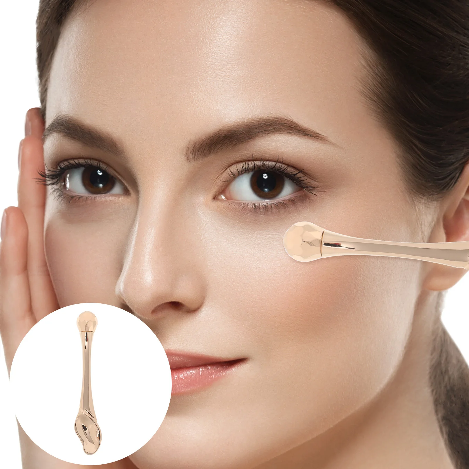

Metal Eye Cream Roller Stick Face Cream Applicator Portable Eye Massage Roller Ball Skincare Tool Reduce Puffiness Fatigue