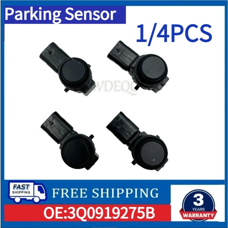 

Датчик парковки 3Q0919275B 0263033916, черный, для Volkswagen, датчики PDC, 1/4 шт.