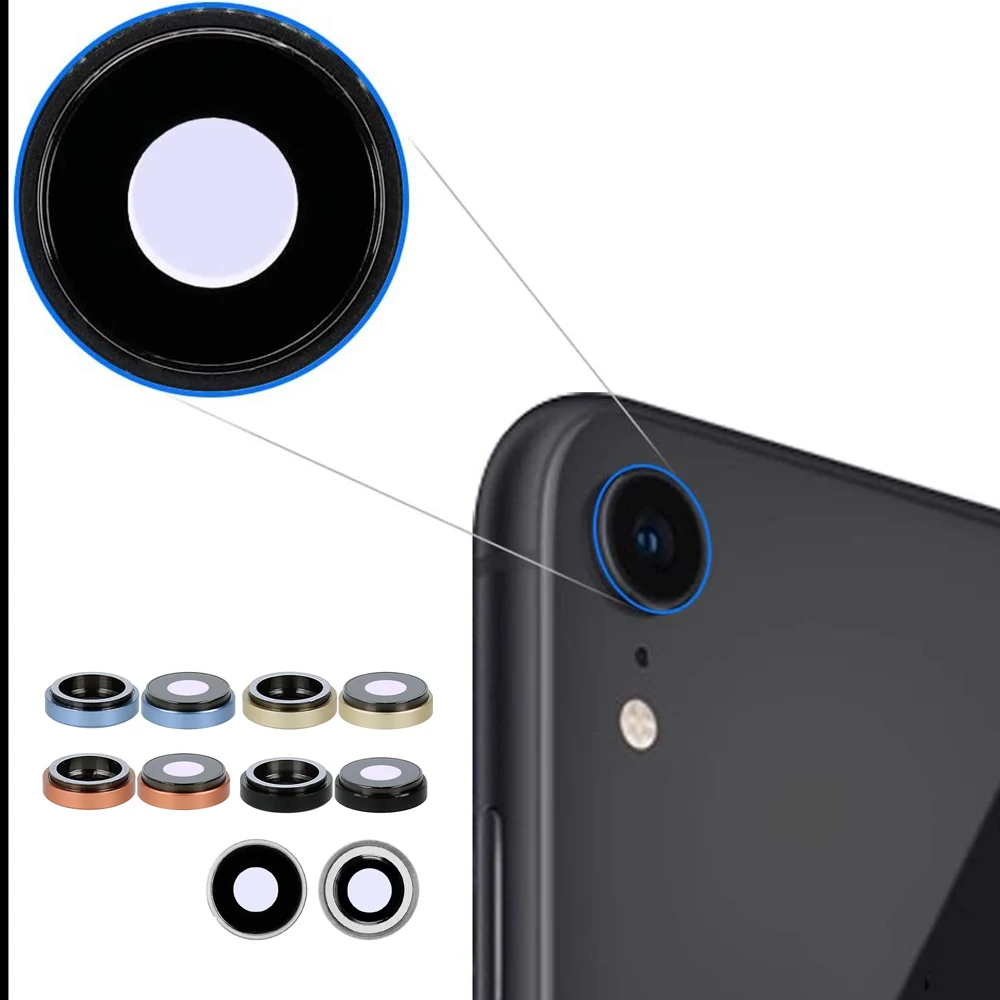 Camera Sau Kính Cường Lực Có Khung Phía Sau Kính Cường Lực Dành Cho iPhone 7 7P 8 Plus X XR XS max Thay Thế