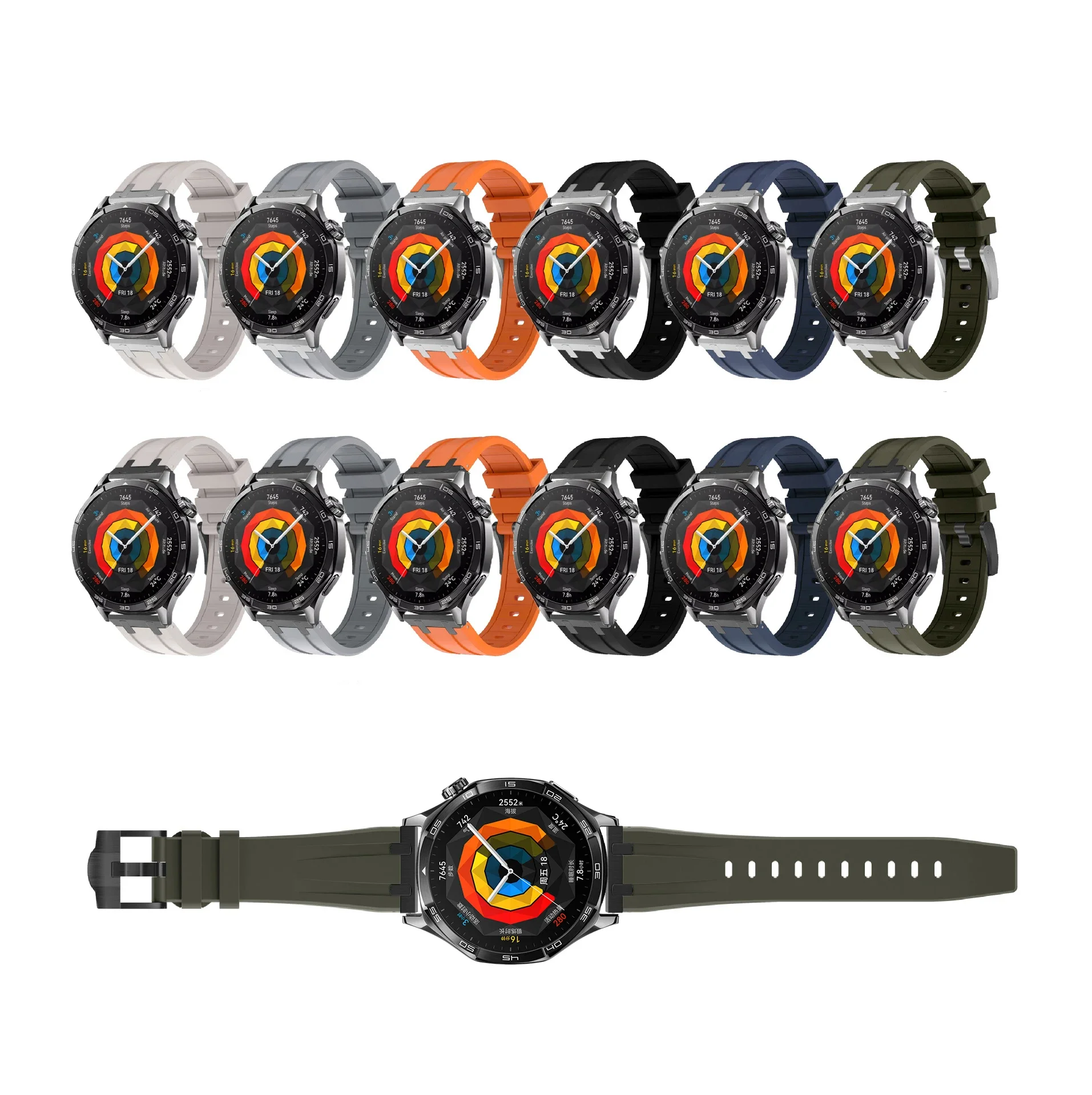 화웨이 시계 GT5-4 프로에 대한 22mm 실리콘 스트랩 화웨이 시계 GT4-5 46mm Correa에 대한 46mm 통기성 교체 팔찌 팔찌