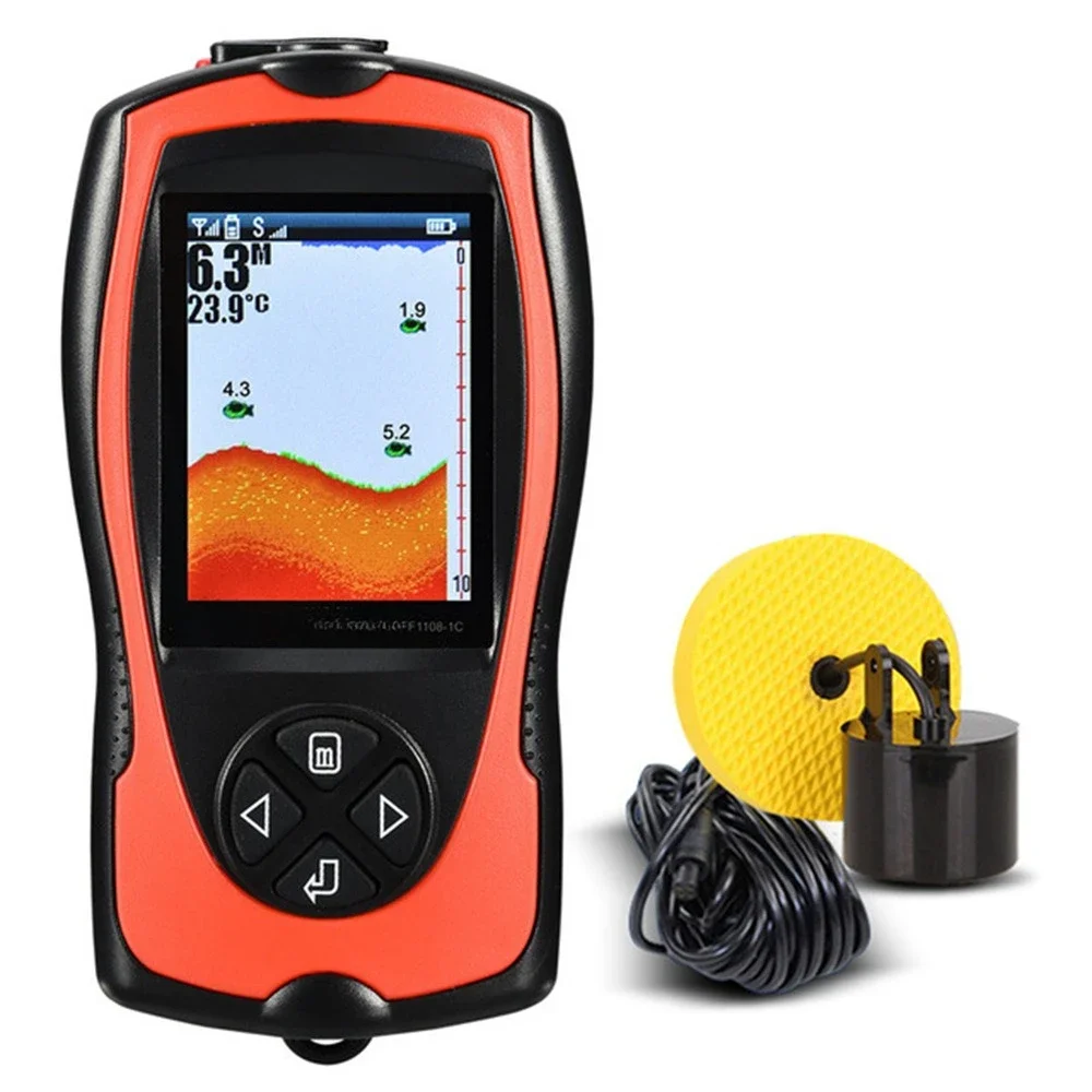

Wired fish finder high definition English color screen visual sonar wireless fish finder fish school detector
