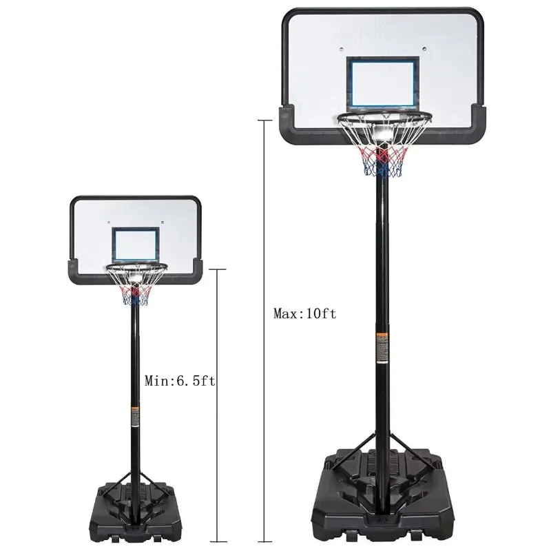 

Indoor Outdoor Basketball Hoop Adjustable Height Portable System Perfect For Kids Adults Backyard Play And Family Fun Time