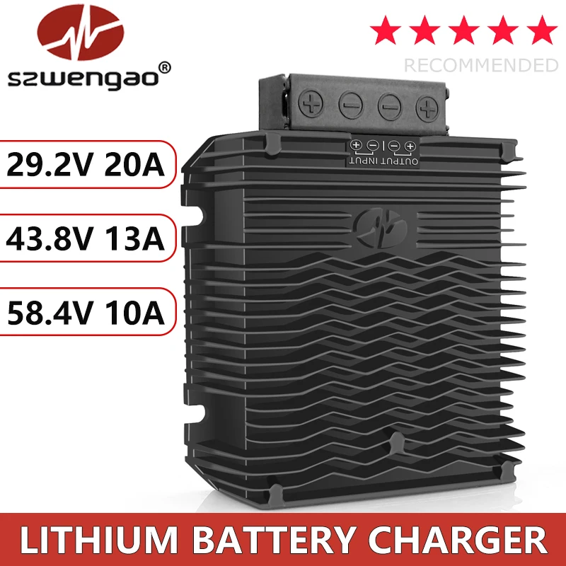 Waterproof 24V 36V 48V Lifepo4 Lithium Battery Charger Booster DC 12V to DC 29.2V 43.8V 58.4V RV Marine Boat Dual Battery System