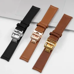 19mm 20mm 21mm New Stlye Genuine Leather Watch Bands For Jaeger-LeCoultre Master Series Waterproof Strap Black Brown Bracelet