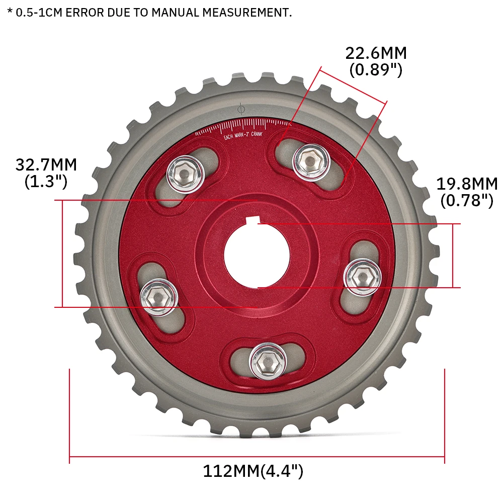 Hypertune - 1PCS Adjustable Cam Gears Pulley Cam Gear Alloy Timing Gear For Honda SOHC D15/D16 D-SERIES ENGINE HT6542