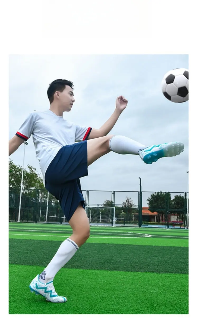 Original Marke blau Herren profession elle Fußballs chuhe Rasen rutsch feste Fußballs chuhe für Männer Schnürung Low Cut Fußball Turnschuhe männlich – Detail 10