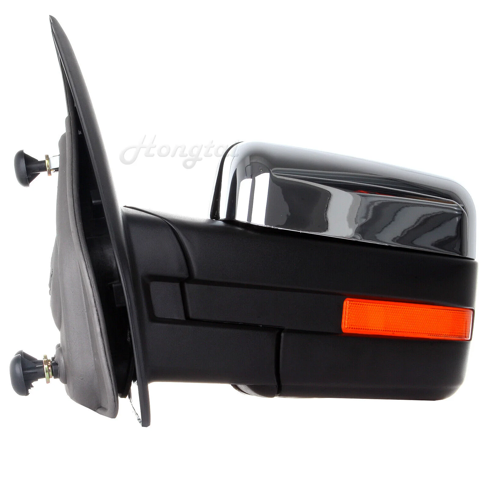 Towing Mirrors for 2007-2014 F150 Pickup Truck with Left Right Side Power Adjusted Heated Turn Signal Light with Black Housing