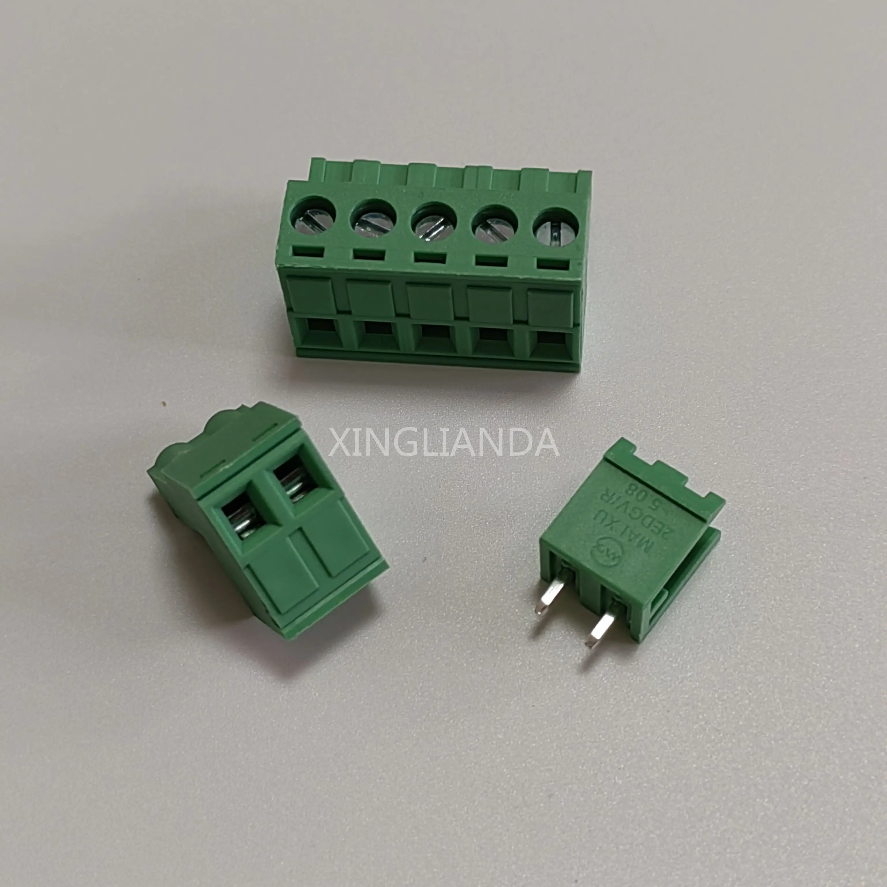 2EDG5.08 Straight Needle 2/3/4/5/6/7/8/9/10/12Pins Terminal plug type 300V 10A 5.08mm pitch PCB connector screw terminal block