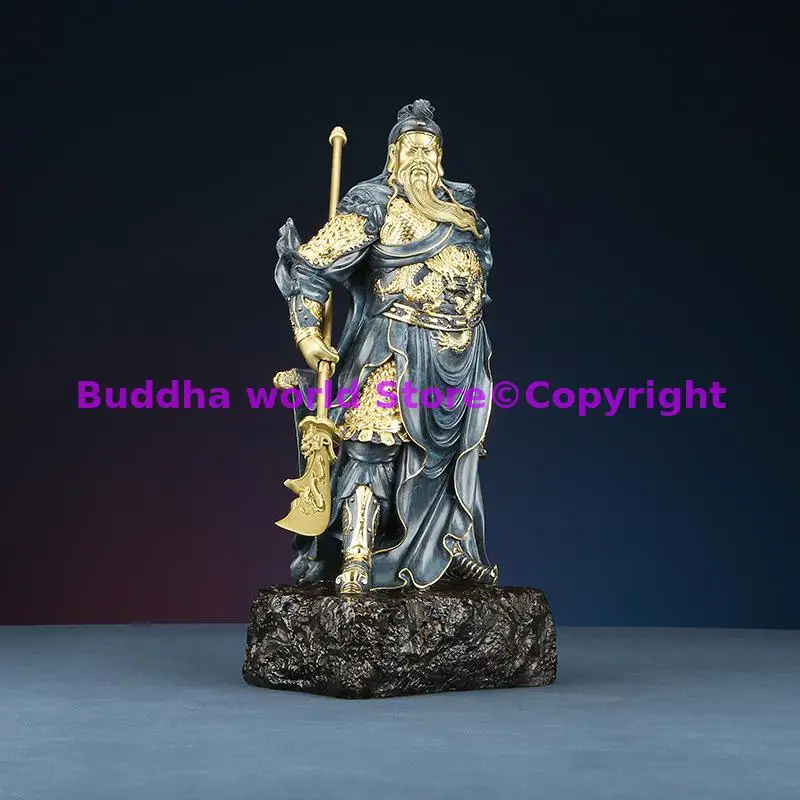 2024 Southeast Asia GUAN GONG God of wealth CAI SHEN Home prosperous company Success Career Recruit money brass statue large