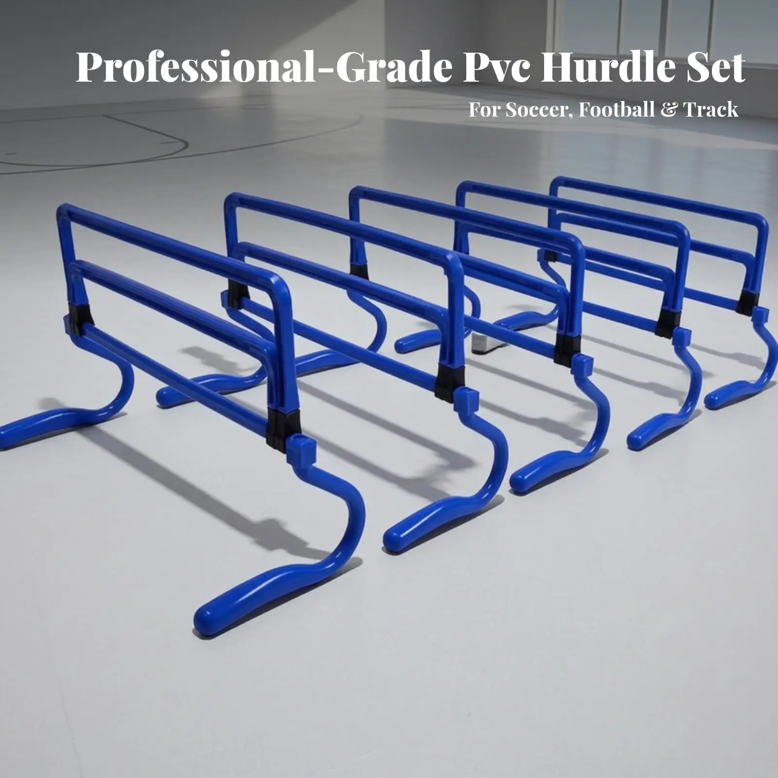 Adjustable Soccer Training Hurdle PVC Speed Agility Hurdles for Footwork Drills with Carry Bag for Field Track