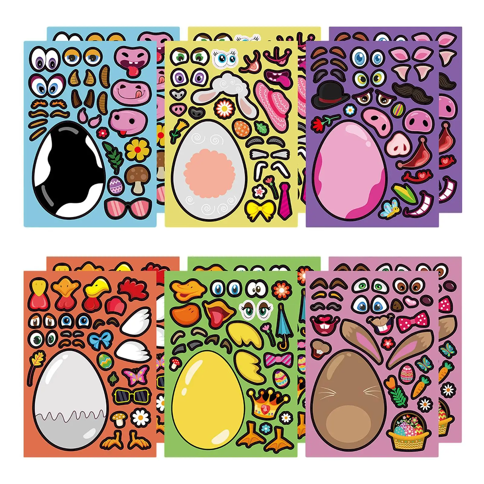 12x Easter Stickers Easter Egg Bunny Stickers Voor Wenskaart Waterfles