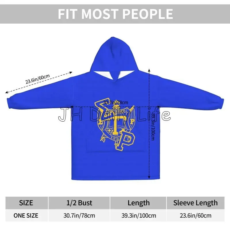 سيجما جاما رو 1922 بطانية يمكن ارتداؤها المتضخم هوديي بطانية المرأة الفانيلا كنزة صوف البلوز لينة أفخم الدافئة منامة #4