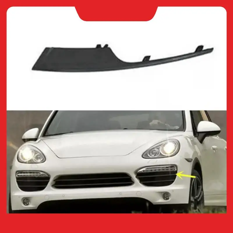 

1 Set Front Upper Bumper Foglamp Trim Strip For Porsche Cayenne 11-14 95850568520 95850568620 95850587720 95850587820