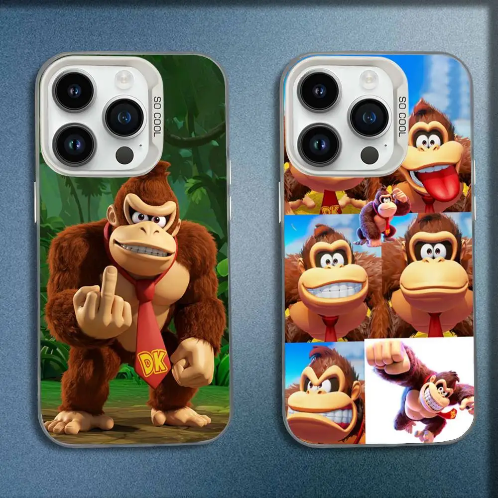 

Game D-Donkey Kong Monkey Phone Case For iPhone 16,15,14,13,12,11,Mini,Pro,E,SE4,MAX White Candy Matte Fashion Cover
