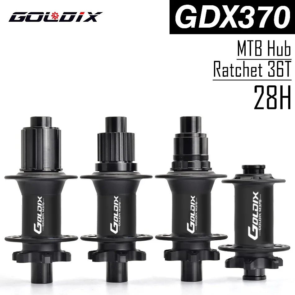 GOLDIX Boost Hub Cube 28 Furos Mountain Bike Sealed Bearing Ratchet 36T J-Bend 6-nails Disc Brake Hub for Shimano SRAM Cassette