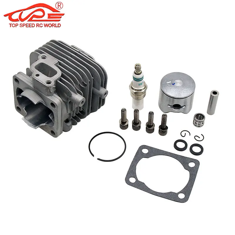 Upgrade 26CC 4 Hole Casting Cylinder Kit for Zenoah CY Rovan TSRC XJM Engine for 1/5 Rc HPI Rofun KM Baja Losi FG Goped RedCat