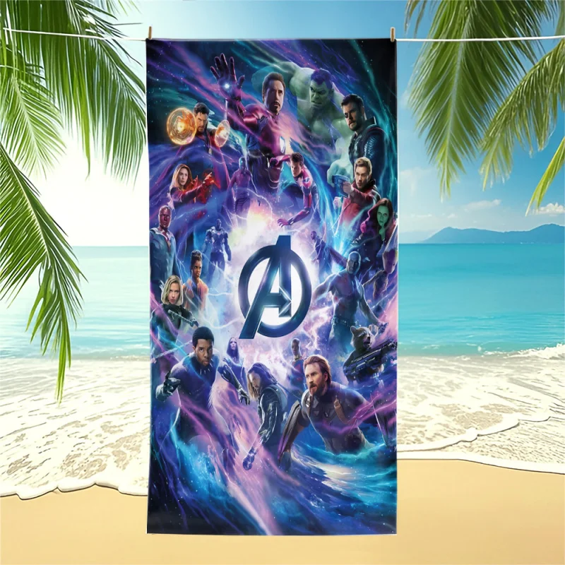 Toalla de playa Marvel Avengers Endgame, toalla de piscina extragrande de superhéroes, grande, 150x200 cm