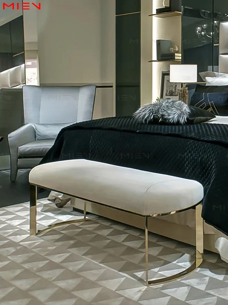 Bedroom Bed End Stool Fabric Long Door Side Shoes Changing Living Room Modern Minimalist Sofa Stool