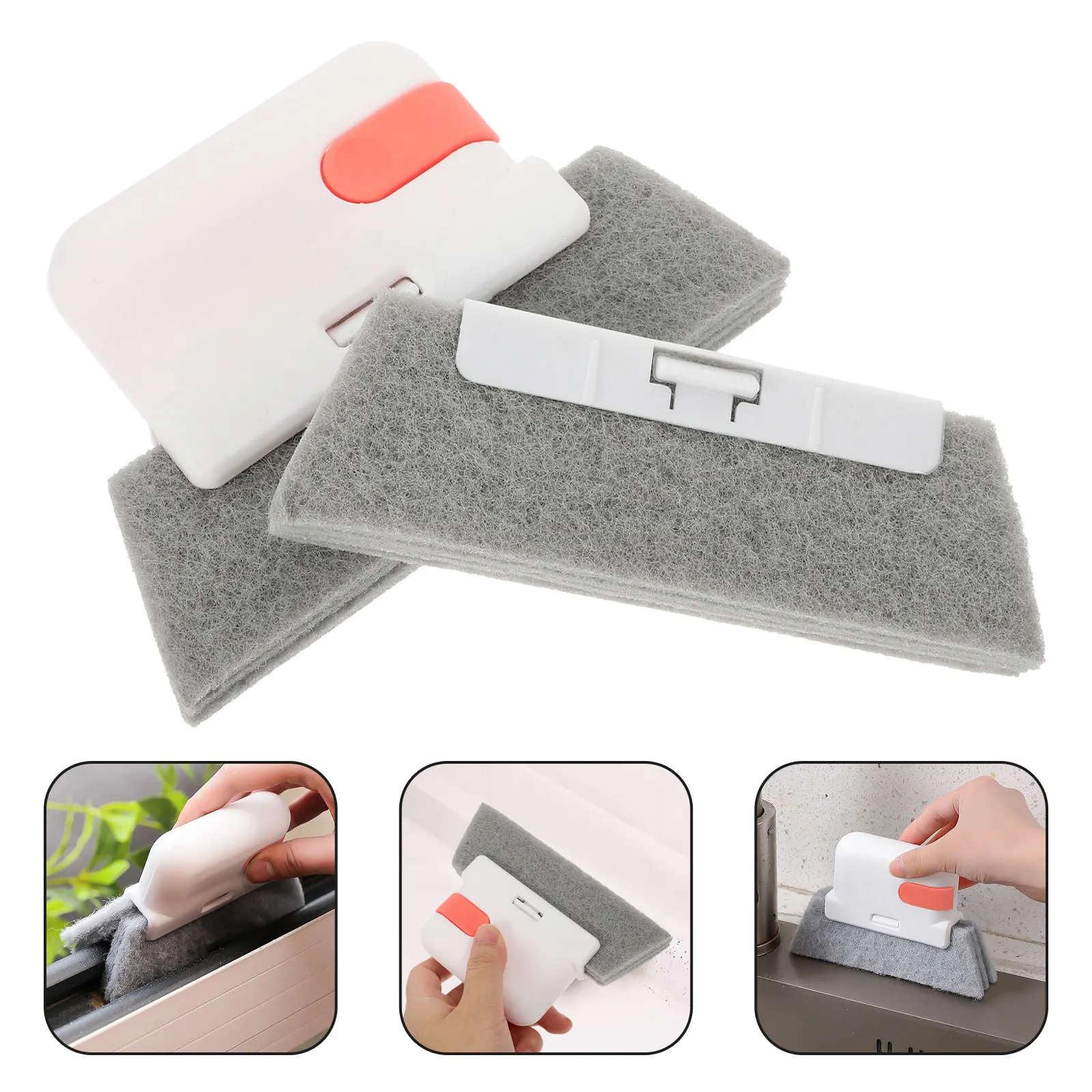 1Set Window Track Cleaning Brush for Hard-to-Reach Grooves Sliding Door Tracks Shower Door Rails Sink Drain Gaps Crevice