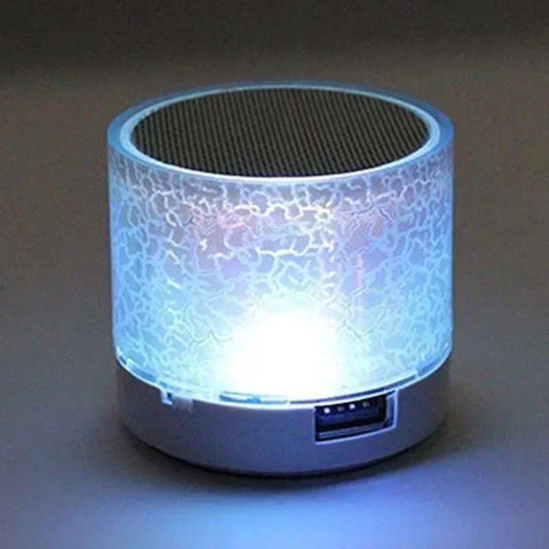 Mini Altavoz Bluetooth altavoz inalámbrico grieta LED tarjeta SD USB Subwoofer portátil MP3 música columna de sonido para PC teléfono móvil