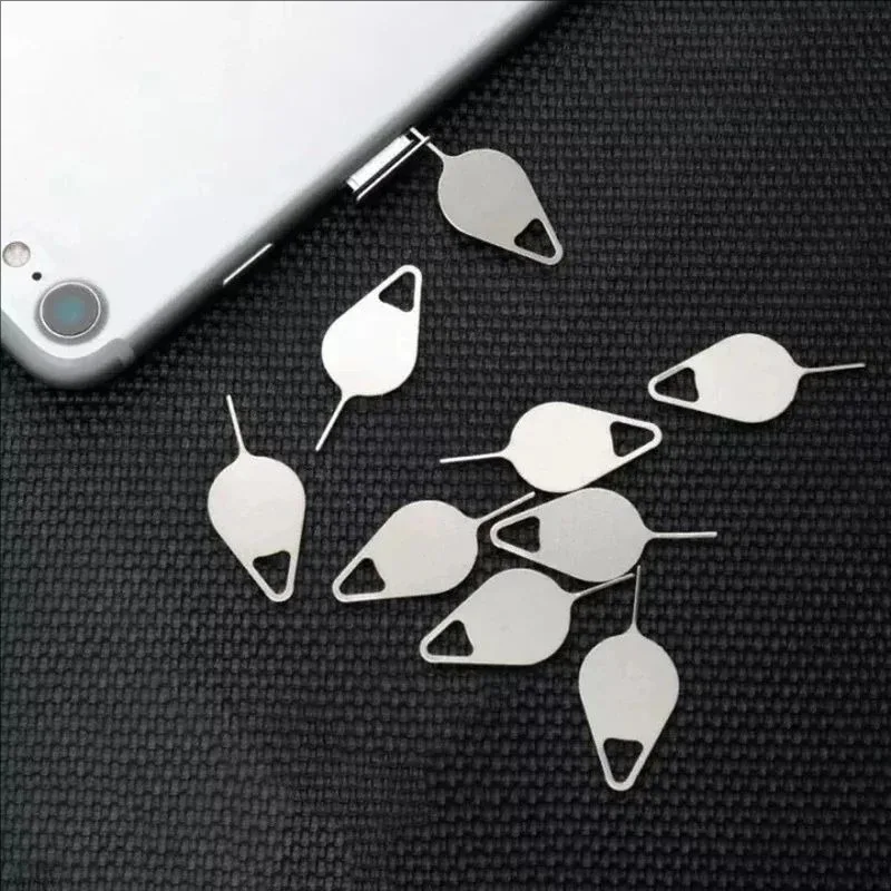 100-1PCS Metal Eject Sim Card Tray Open Pin Key Tool for iPhone 16 15 SamSung Xiaomi Apple iPad Tablet Universal Removal Needle