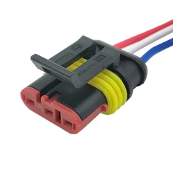 1/5/10 PCS 3 Pin Automotive Connector Sealed Waterproof Plug With Terminals 282087-1 282105-1