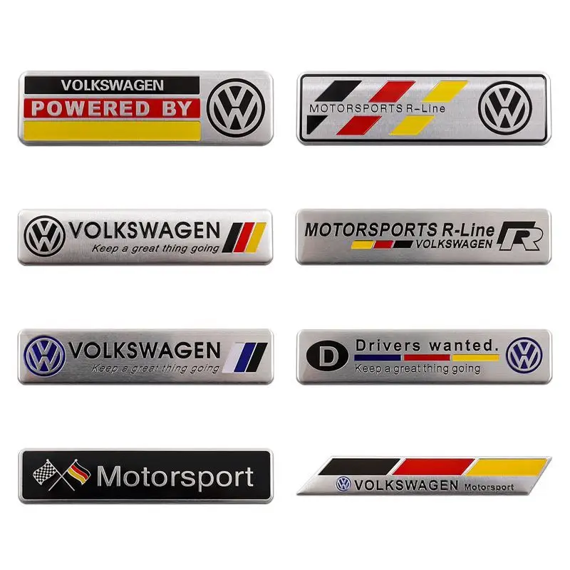 Metal Emblem Personalized Tailgate Sticker For Volkswagen Golf 5 Polo Golf 7 5 6 Mk6 7 R 7 Gtd Mk7 Mk4 Mk5 GTI