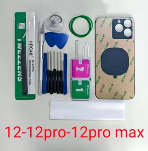 Bilashmart Back Glass Cover Panel Battery Cover Replacement Parts Housing iPhone 12 Pro Max Rear Glass With Tool kits IPhone 12 pro