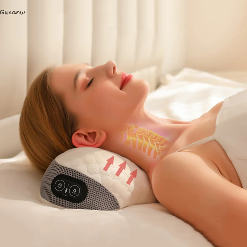 

Hot Compress Traction Cervical Memory Pillow Smart Electric Temperature Control Massager Shoulder Neck Vibration Massage Pillow