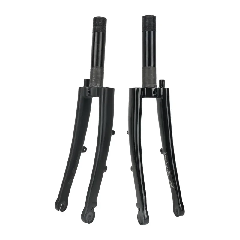 RIRO Bicycle Fork Carbon Fiber Rigid Fork 74MM Fit Disc /C Brake 16 \'\' 1 3/8 1 1/4 355 Lightweight Folding Bike Forks