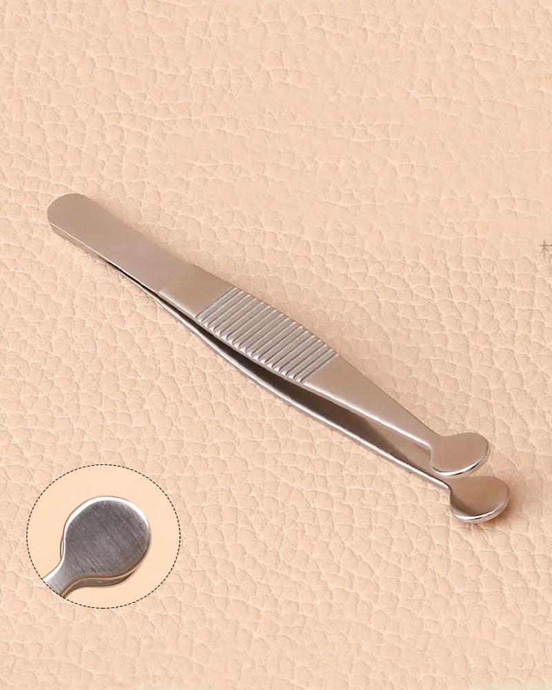 Pinza per massaggio a testa tonda Meibomian gland intasamento unintasamento palpebra grassa palpebra spremitura clip per palpebre pinze per cisti