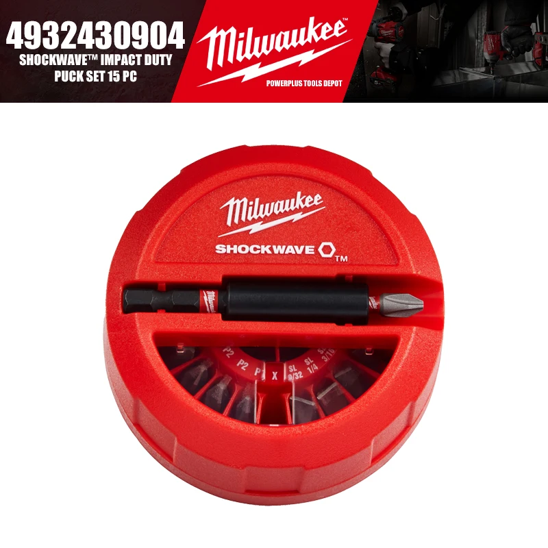 

Milwaukee 4932430904 SHOCKWAVE™ IMPACT DUTY PUCK Set 15 PC Tool Accessories