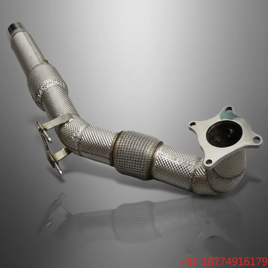 

OEM Factory 100% Fitment Free Flow Exhaust Downpipe for 5/8/7/7.5/MK6/MK7/MK7.5/8R/CC SS304 Heat Shield in Stock
