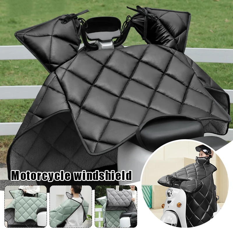 Electric Scooters Winter Wind Shields Plush Thick Waterproof  Warm Cold Resistant Ride Windproof Quilt For Motorcycle Motorbike