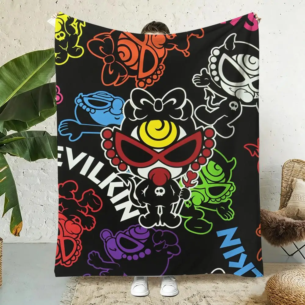 H-H-HystericS M-Mini Throw Soft Flannel Throw Blanket, Lightweight Breathable Summer Nap Blanket For Sofa Home Travel Cozy Decor