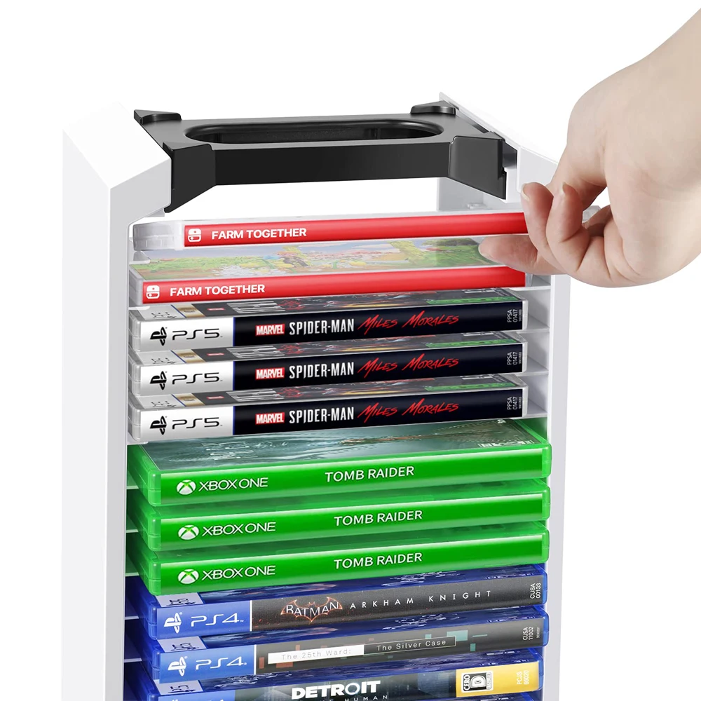 For PS5 Game CD Box Bracket Holder 12/36 PGame Disc Storage Tower Shelf Rack For PS4 for XBOX ONE Game Console Stand Accessories