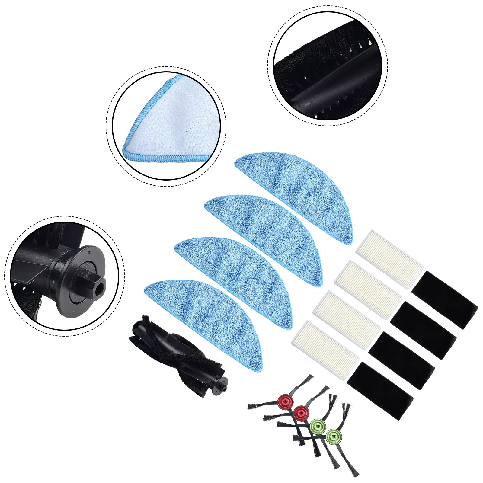 Roller for Brush For Cecotec for conga for Pet Max Vacuum Cleaner Spare Parts Roller Brush Side Brush Filters Mop Cloth