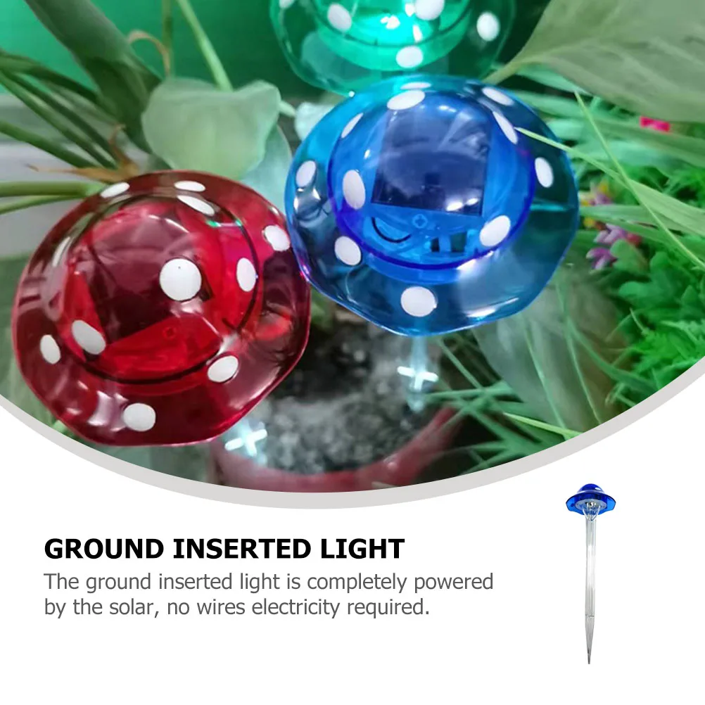

Lawn Lamps Outdoor Landscape Lights Garden Solar Lamp Decoration Mushroom Design Led Light Ground Inserted Solar Powered Lamp